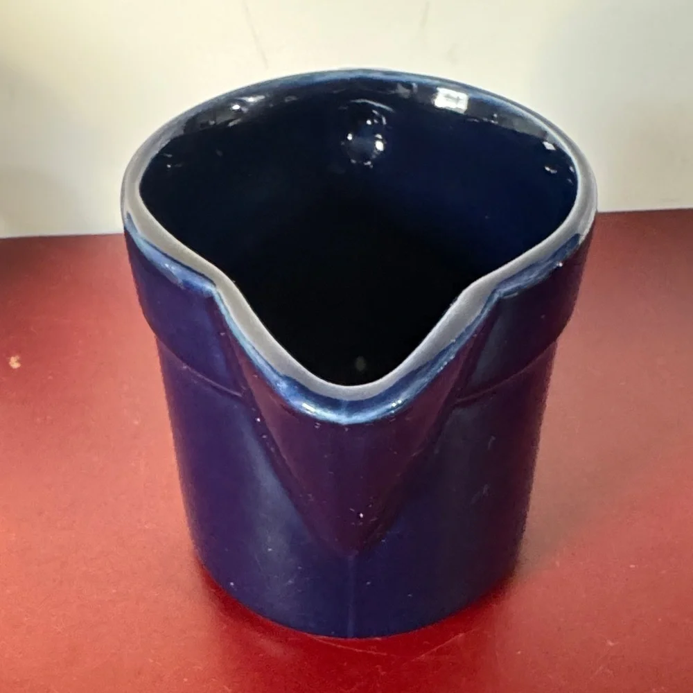 Pfaltzgraff Cobalt Blue Creamer Sugar Bowl 4”